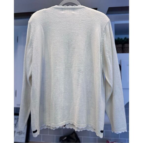 Jantzen classics size large black cream satin red embroidery Vintage - Picture 10 of 16